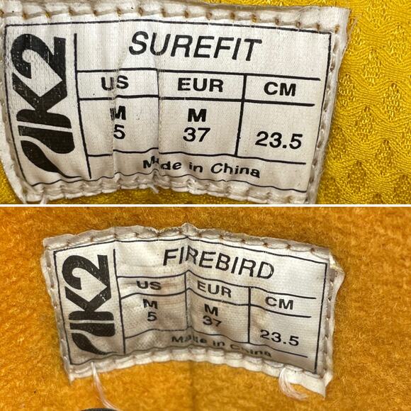 K2 SureFit Firebird Snowboard Boots Mens Size 5 Grey Yellow main image 8